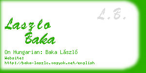 laszlo baka business card